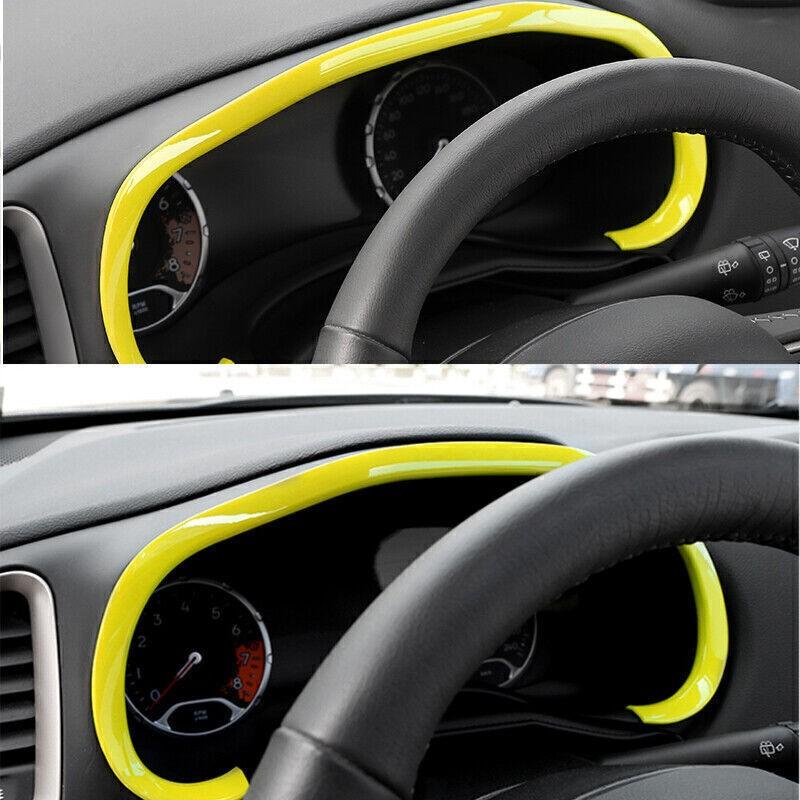 For Jeep Renegade 15-2023 Solar Yellow Dash Speedometer Odometer Frame Trim
