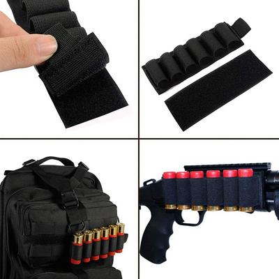 Outdoor 6-Hole Cartridge Bag Accessories, Gun Holster, Multifunctional Tactical Velcro, Bulk Tool, Shotgun Expansion Strap