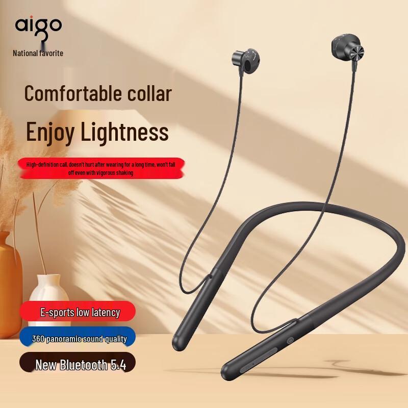

aigo WL01 Беспроводные спортивные наушники-вкладыши с шейным ободом