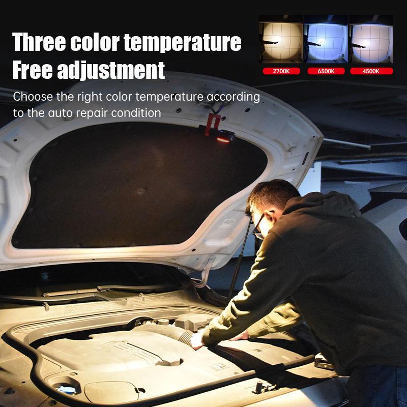 Rechargeable LED Work Light Portable LED Torch Inspection Lamp Camping Light with Magnetic Clip for Auto Repair Working Lights