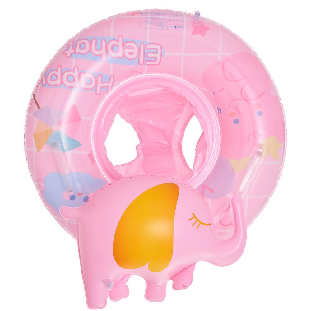 Swimming Childrens Ring Seat With Handle Cartoon Elephant Fashion Water Toy