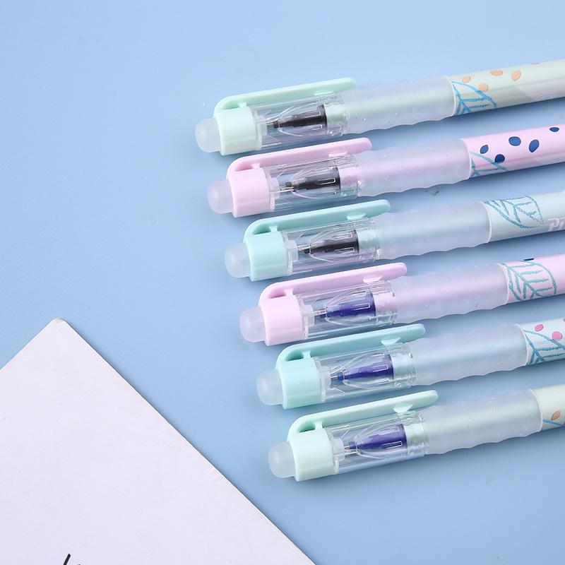 Hobby Stationery Moyi Erasable Gel Pen 0.5mm, Black and Crystal Blue