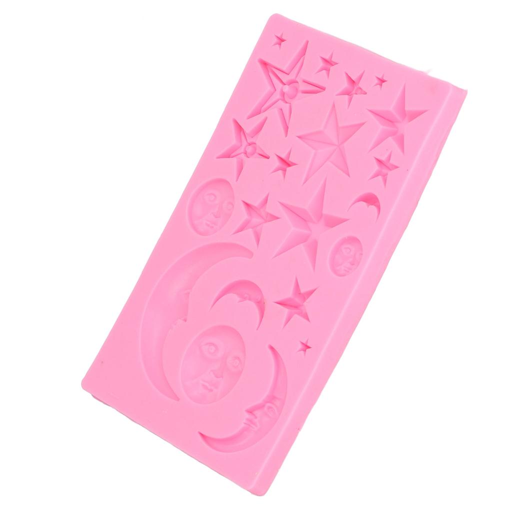 Sun Moon Star Cake Fondant Molds Silicone Cupcake Decoration Molds for Pudding Ice Cream