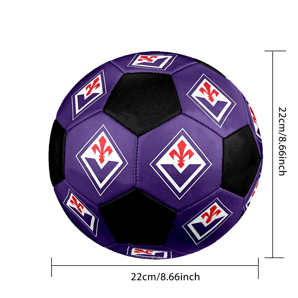 1PC ACF Fiorentina Logo Size 5 Soccer Ball PrahaIndoor Soccer Ball Colorful All Ages Machine Stitched PVC Competition Ready Durable High-Bounce