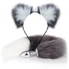 Sm Erotic Fox Tail Anal Plug Metal Vestibule Plug Adult Toy Artificial Tail Set Fox Role Play