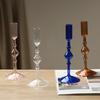 3pcs Nordic Style Minimalist Glass Candle Holder Colorful High Footed Candlestick Creative Living Room Wedding Decoration