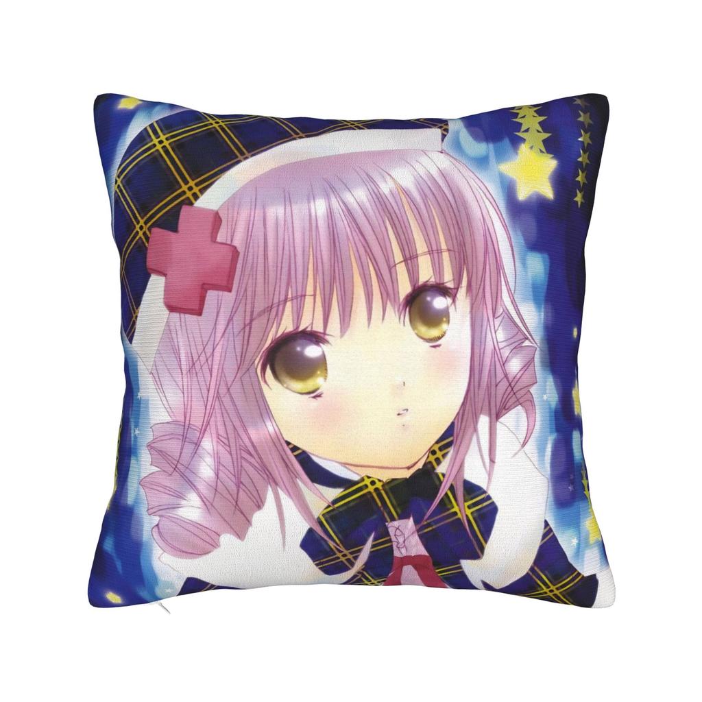 Anime Shugo Chara Square Pillow Case Hinamori Amu Cushion Cover Awesome Zippered Decorative Pillowcase for Living Room cm