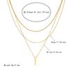 316L Stainless Steel Punk Multi-layer Metal Bar Pendant Necklace For Women Fashion Clavicle Collarbone Jewelry Not Fade Gift