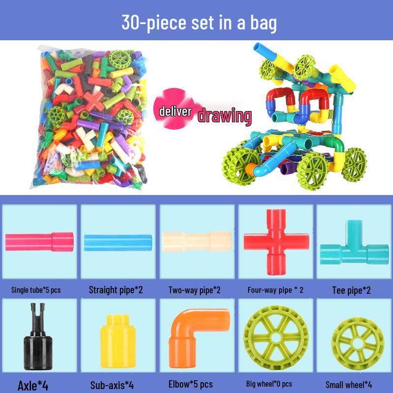 Children s Assembly Water Pipe Building Blocks - Educational DIY Toy for Ages 3+