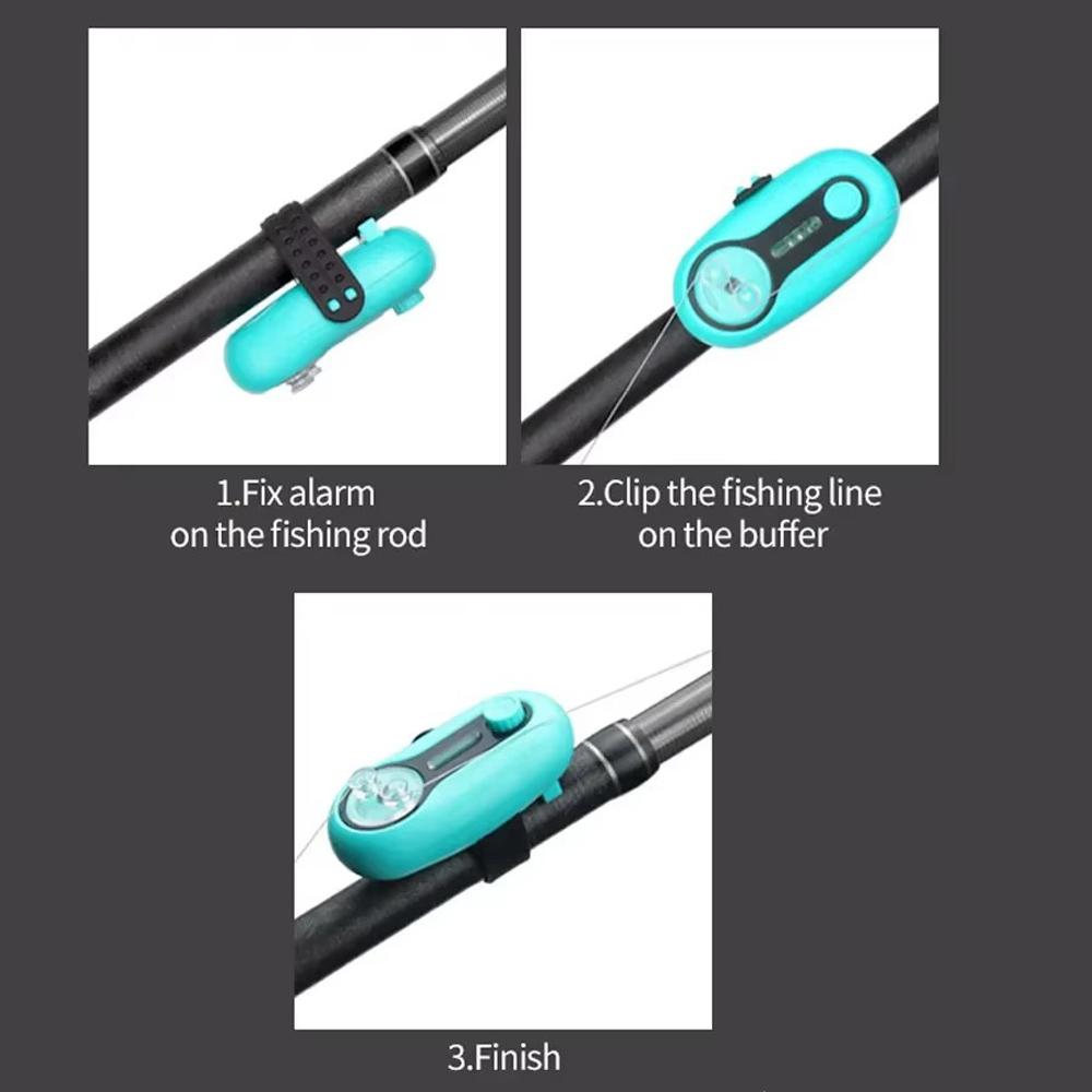 Nový elektronický rybářský hlásič kousnutí LED Zvukové upozornění Citlivý indikátor Prut Hlasitá siréna Noční lov kaprů s baterií