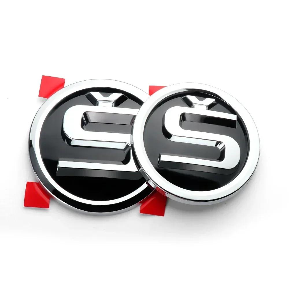 Car Sticker 2025 New 2pcs 80/90/100mm Car Front Hood Badge Rear Trunk Emblem Sticker for Skoda Rapid Fabia Octavia 2 A7 Yeti Sup