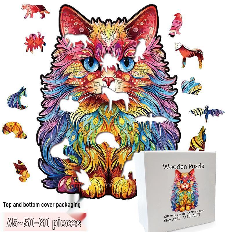 Irregular Animal Dog Penguin Wooden Puzzle in Stock