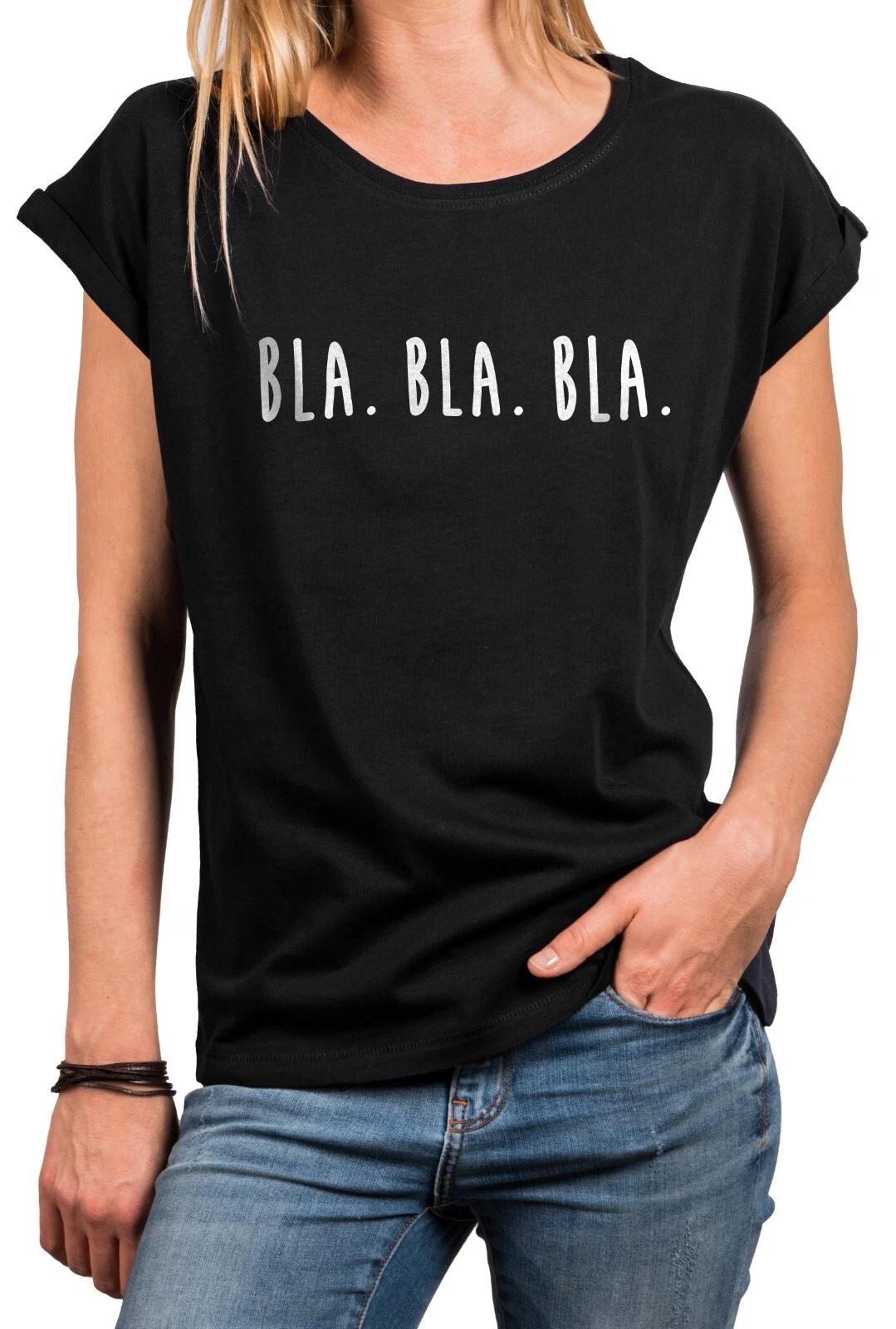 

Bla Bla Bla Ladies Shirt Funny Summer Tops Women Top Sayings Tshirt Cool- XL