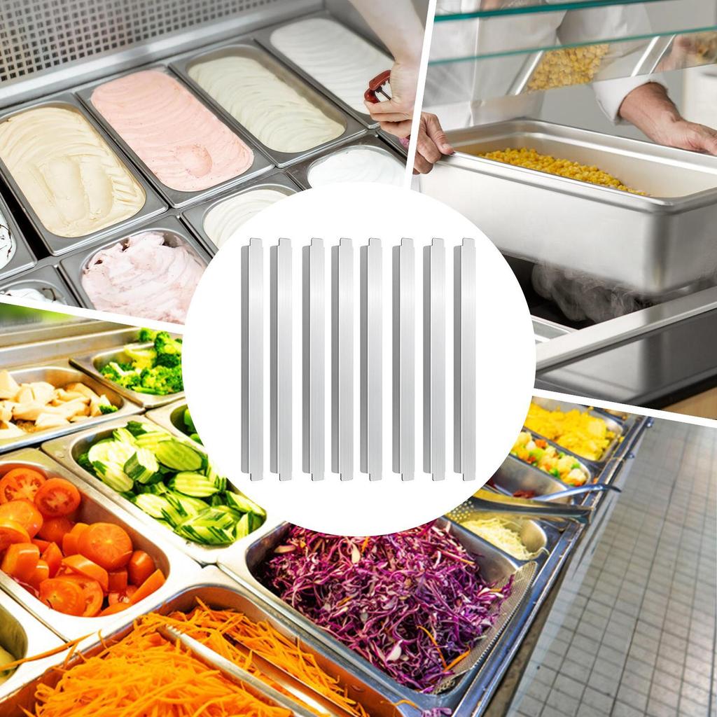 Adaptador de aço inoxidável de 12 polegadas Barra divisória para mesa a vapor Barra adaptadora para mesa de jantar para Tamanho Fracionário Tamanho Inteiro Cozinha