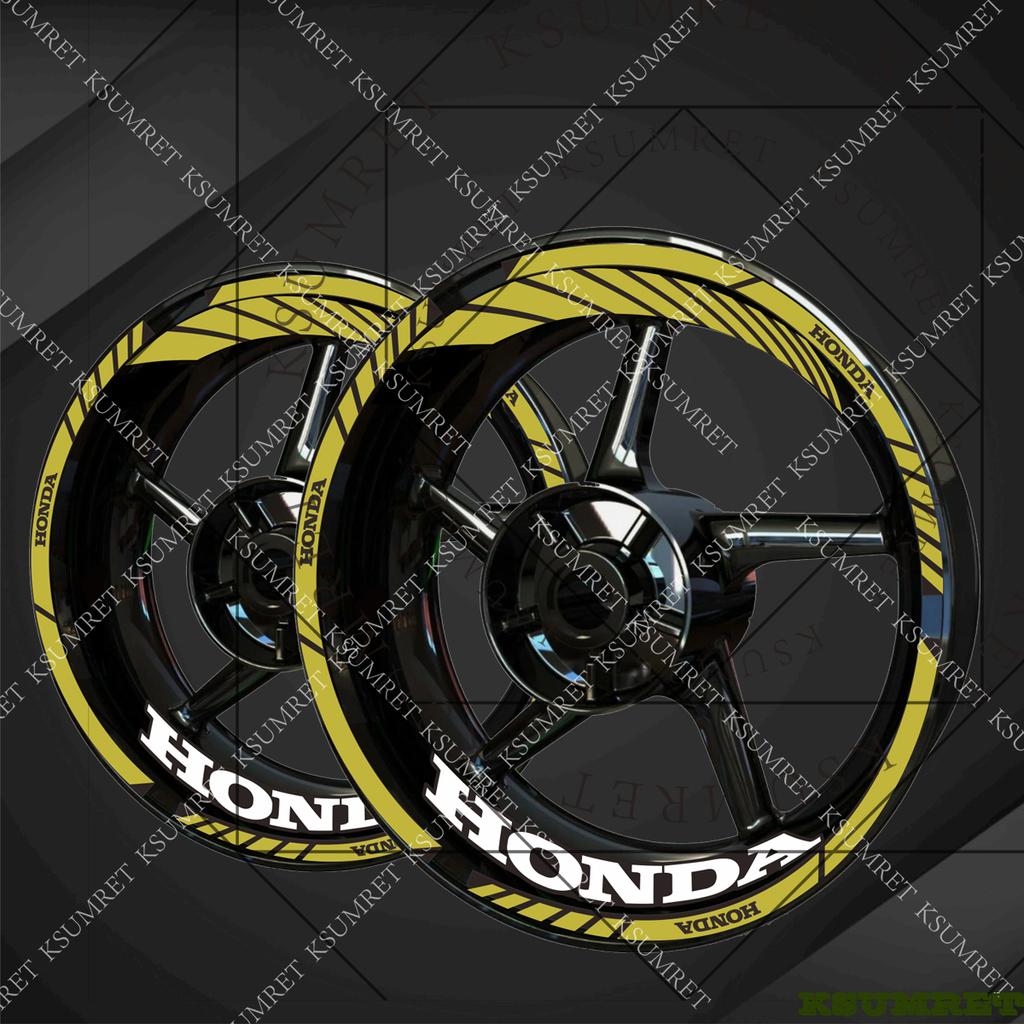 Reflective For Honda Wheel Sticker Motorycle Rim Decal Set OC3