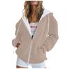Women Casual Oversized Full Zip Hoodie, Contrast Liner Hooded Sweat Jacket, Soft Breathable Material Loose Outerwear with Pockets
