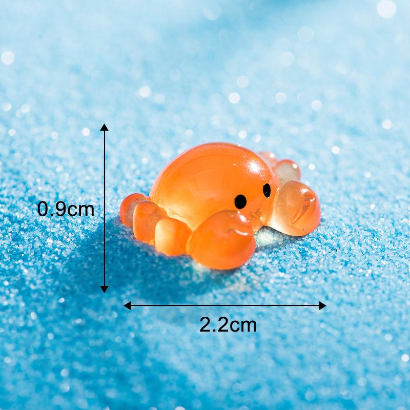 Mini Leuchtende Meerestiere Figur Delphin Krabbe Krake Meeresschildkröte Mikro Landschaft Ornament Aquarium Dekoration