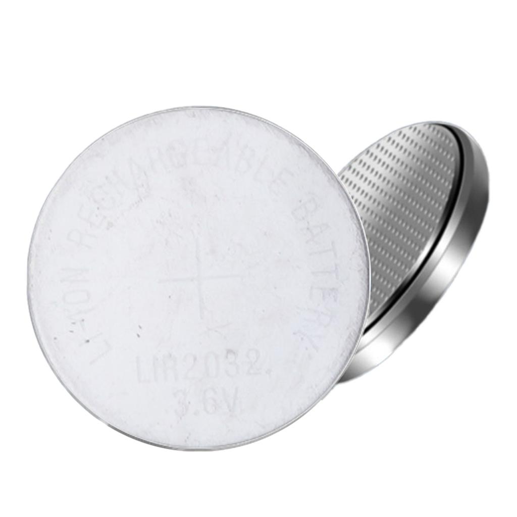 5Pieces LIR2032 3.6V Batteries Rechargeable Lithium Coin Batteries Ideal For Calculators Cameras Watches Flashlights