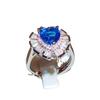 Brilliant Luminous Love Flowers Inlaid with Diamond Shaped Colored Treasure Yellow Diamond Ring for Women Multi Section Zircon