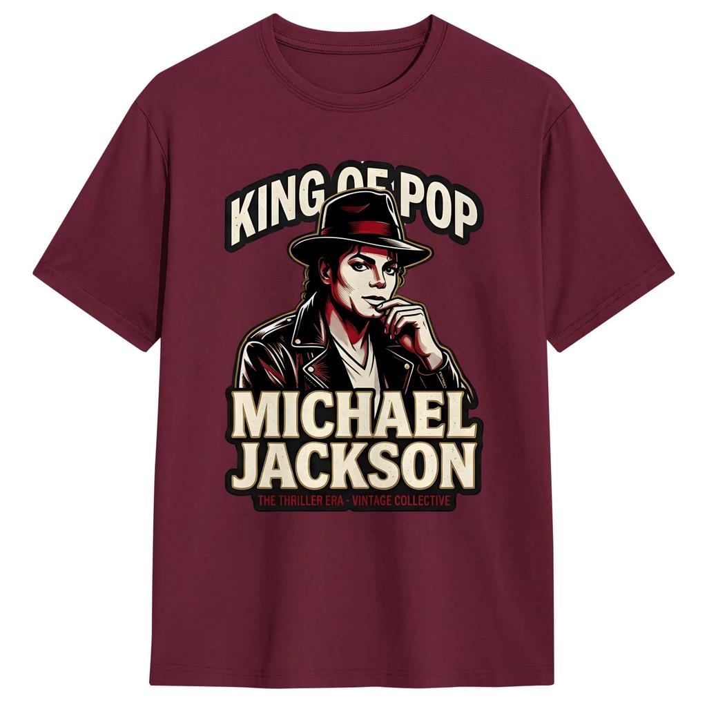 Harajuku T Shirt The King Of Pop MMichael JJackson Cotton TShirts Novelty Tshirt for Adult Summer Casual Short Sleeve Tops