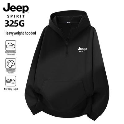 JEEP SPIRIT Men's Half-Zip Pullover Hoodie