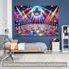 2D background fabric, 1 piece, filled with flashing disco lights, suitable for birthday parties and photography studios