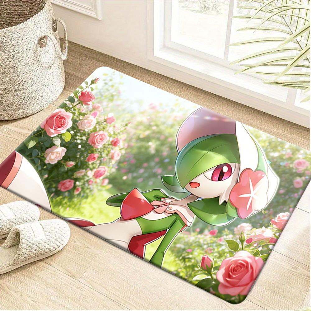 Pixel Style Pokemon Characters Print Non-Slip Doormat for Home Indoor Outdoor Decor