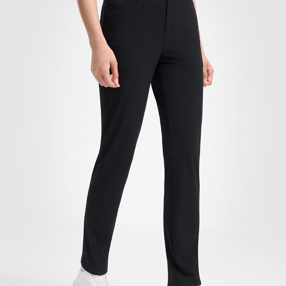 Fila Golf Minimalist Fashion Comfortable Versatile Casual Pants Women Bottoms Deep-Black A11W635602FBK