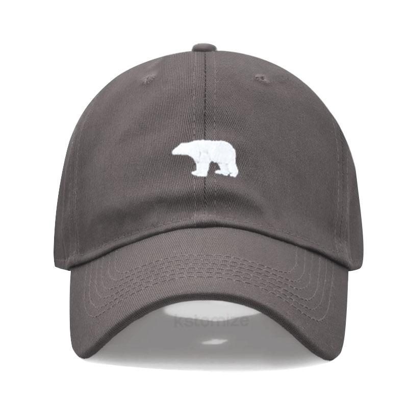 Little Bear Embroidery Baseball Cap For Women Men Fashion Adjustable Soft Washed Cotton Dad Hat Unisex Classic Golf Caps