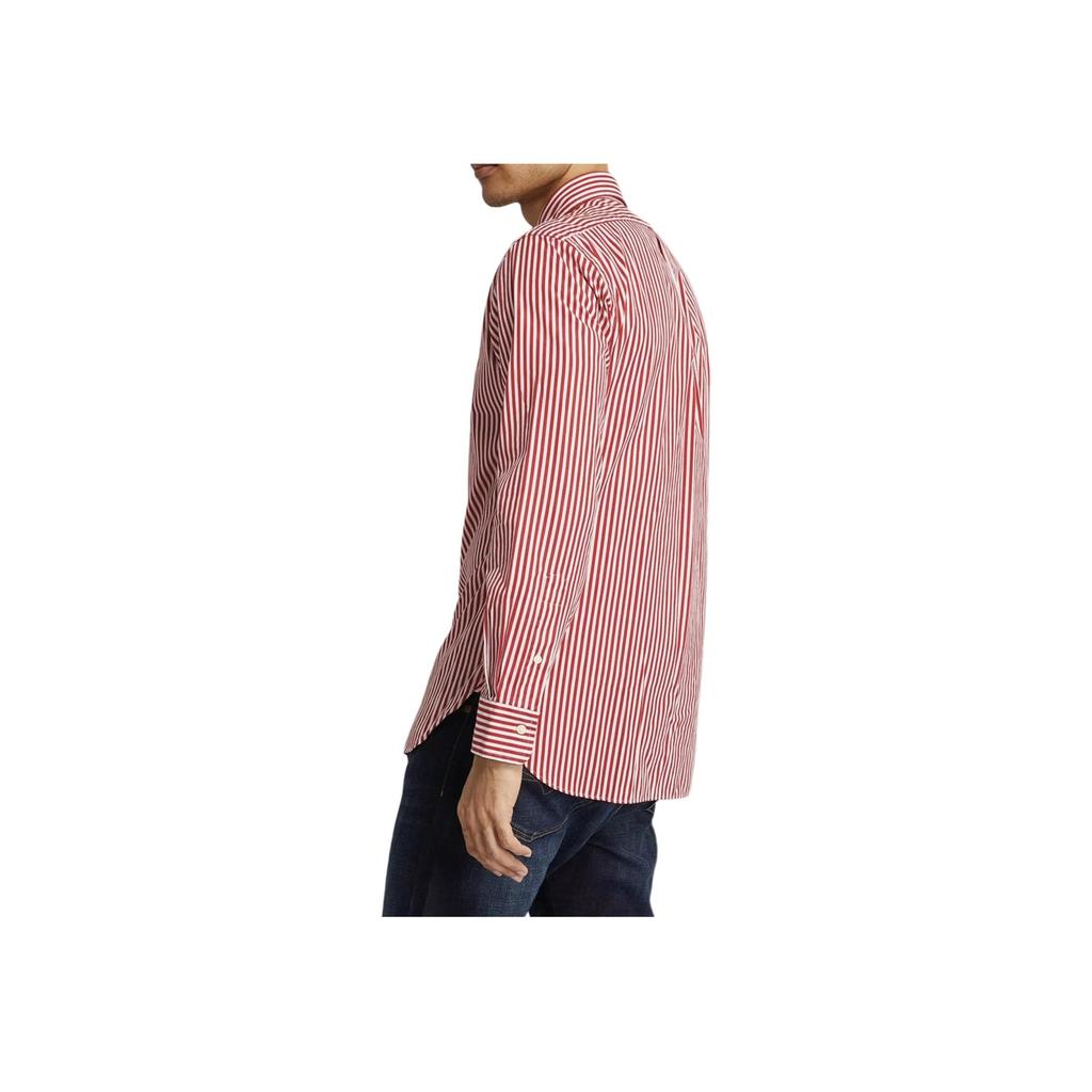 Polo Ralph Lauren FW24 Striped Small Pony Logo Embroidered Long Sleeve Shirt Men Shirts 710787320-003