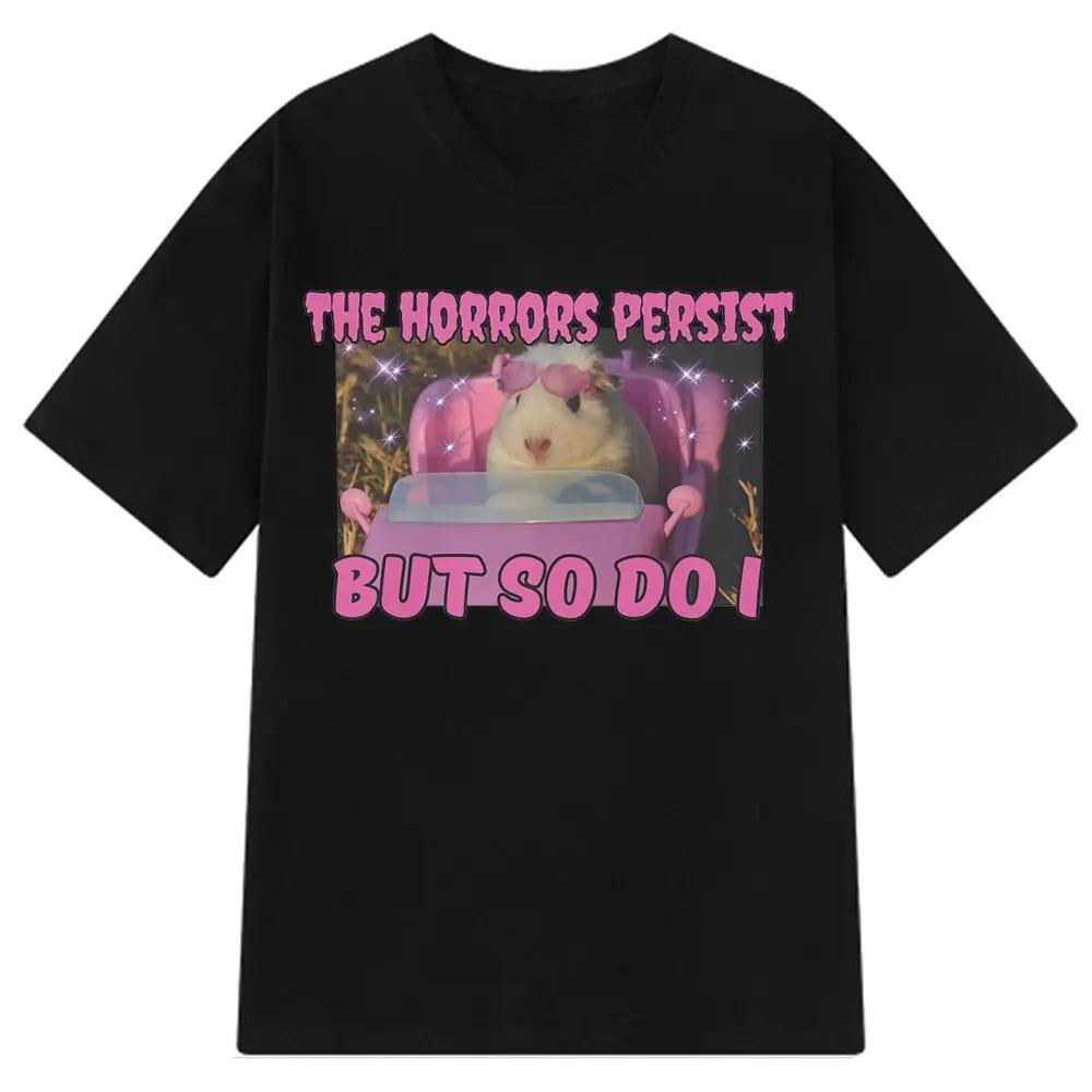 The Horror Stories Are Still Ongoing But I Still Unisexaged To Create A Fun and Cute Guinea Pig Emojipatterned TshirtWomen Y2K S