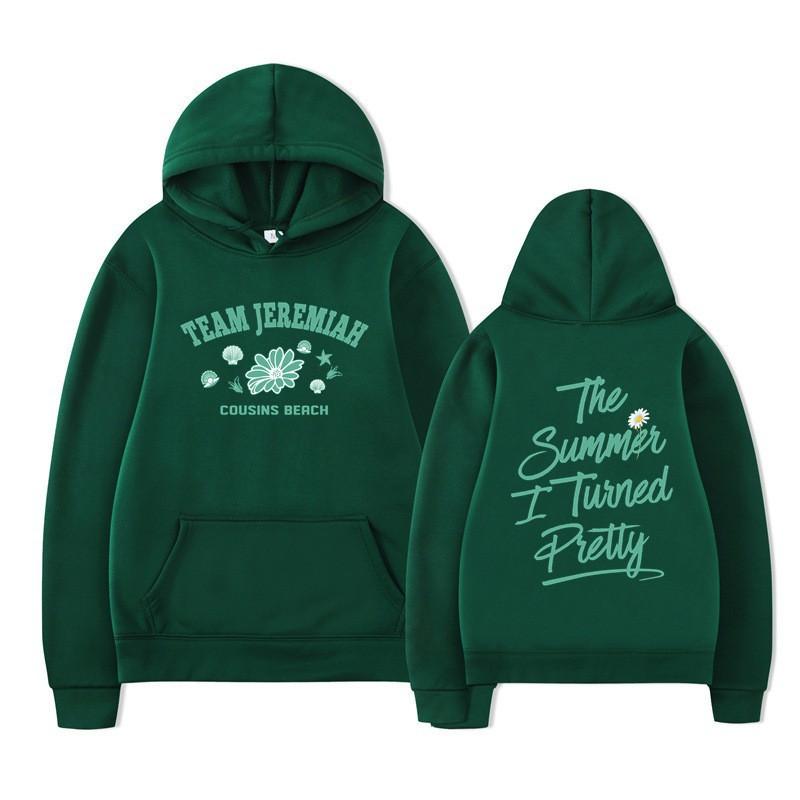 2025The Summer I Turned Pretty Printed Loose Hooded Sweater Hoodie