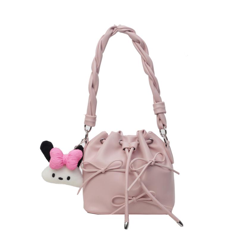Bags Female  Hot Sale Single Shoulder Portable Crossbody Basic Style Versatile High-quality Bucket Bag  Bags