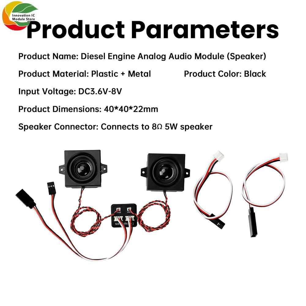 Dc 3.6-8v Remote Control Diesel Engine Simulation 5w Speaker Suitable For Remote Control Vehicles, Trucks, Excavators