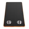 RV Table Top with 2 Stainless Steel Cup Holders 31.49x15.74in Black Sold Wood Desk Top for Trailer Motorhome Yacht Boat