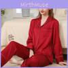 Silk Pajama Set For Women Spring Summer Light Breathable Lounge Sleepwear For Home Use