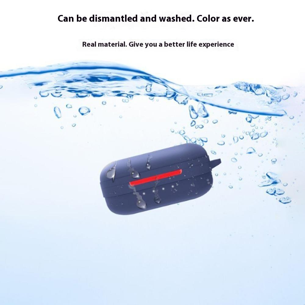 For TOZO NC9 Case Bluetooth-compatible Earphones Soft Silicone Cover with Anti-Lost Buckle