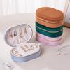 Soft Flannel Jewelry Case With Compartments Portable Designs For Home Travel Use