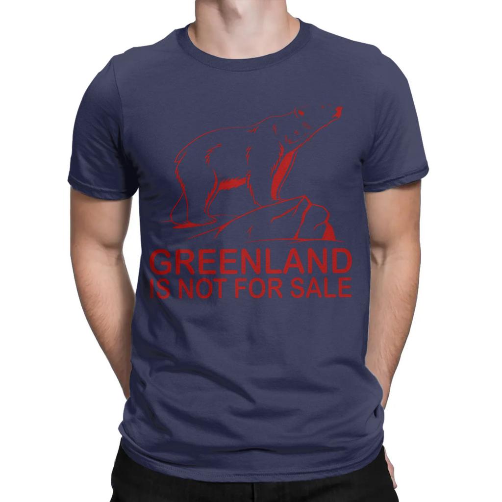 Men's Greenland Polar Bear Politics T Shirt  Pure Cotton Tops Leisure Short Sleeve Crew Neck Tee Shirt New Arrival T-Shirts