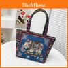 Ethnic Embroidered Handbag For Women With Canvas Material And Zipper Closure For Daily Use