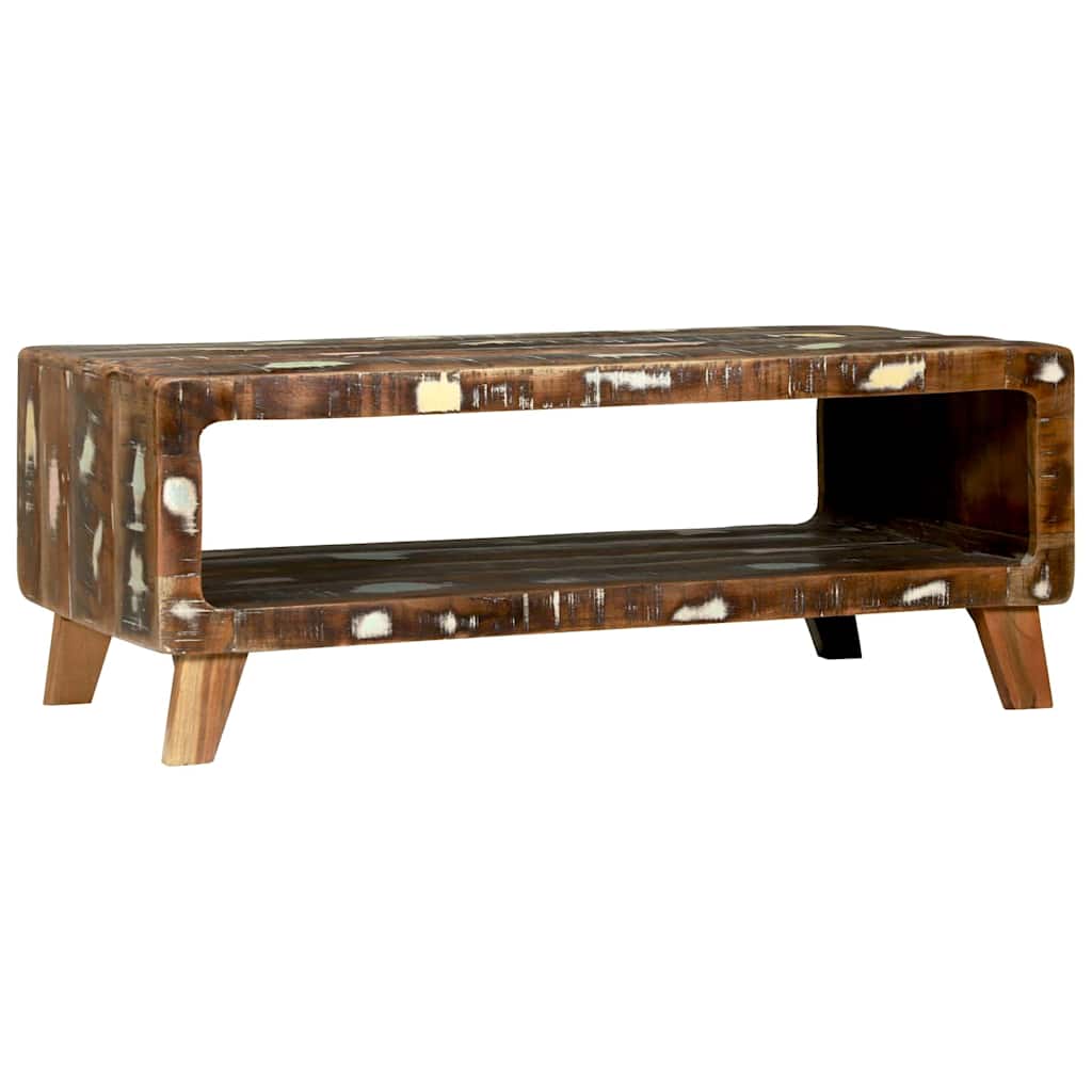 Coffee Table 90 X 50 X 35 Cm Solid Upcycled Wood