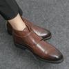 Autumn Winter New Men's Casual Leather Shoes High Top Business Gentleman Men's Leather Ankle Boots Formal Shoes M959