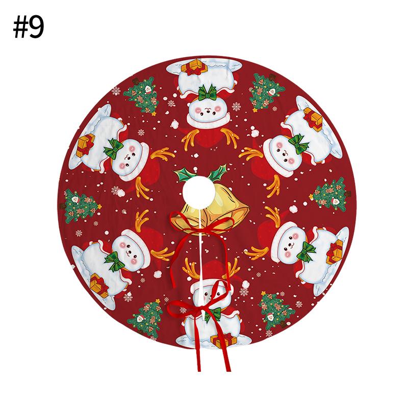 40-90cm Christmas Tree Skirt White Snowflake Xmas Tree Skirt Christmas Tree Decorative Base Carpet New Year Navidad Party Decor
