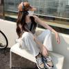 Wide-Leg White High-Waisted Jeans for Women - Floor-Length, Loose Fit, Spring/Autumn 2026 Trendy Style