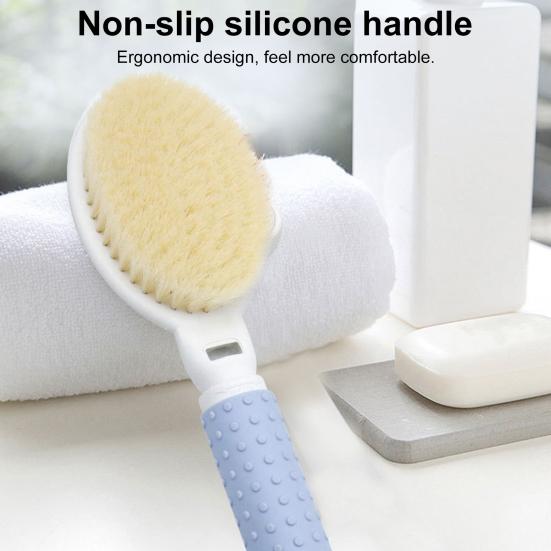 Retractable Shower Brush Double-Sided Exfoliation Telescopic Long Handle Bathroom Back Brush Skin Exfoliation