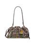 Coach Bolso Bandolera de Cuero Liso Estampado Floral Faye 26 Mediano Bolsos para Mujer Marrón CDZ02-IMPU7