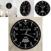 Black Wooden Wall Clock With Analog And Digital Time For Living Room And Office Use