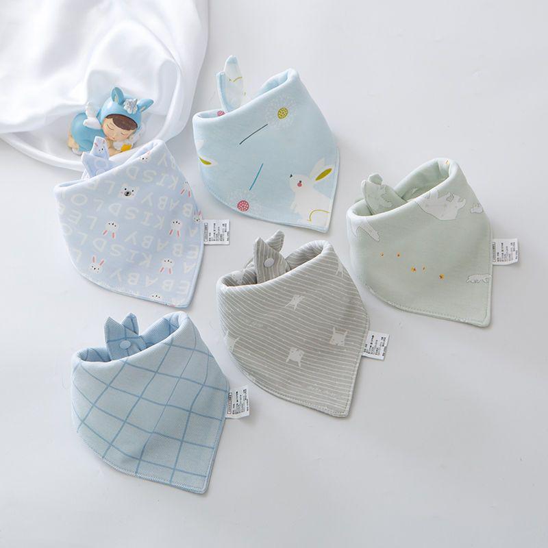 Unisex Triangle Baby Bibs: Pure Cotton, Waterproof, Super Soft, Double Snap, Scarf Wrap