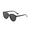 Glasses 95107 Large Frame Black Oval Thin Face Sunglasses Women, Sunglasses Men