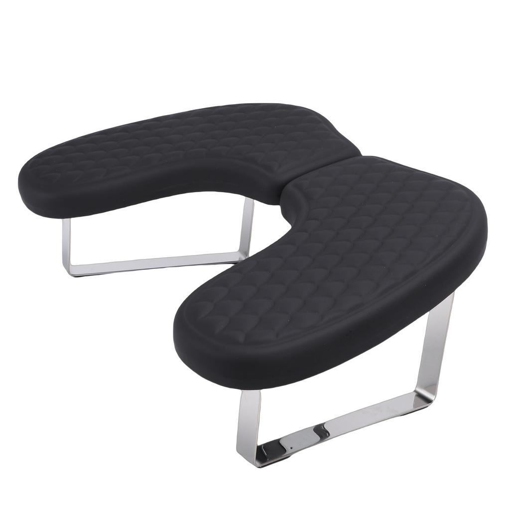 U Shaped Manicure Arm Rest Ergonomic PU Leather Nail Arm Rest with Phone Holder for Home Salon Use